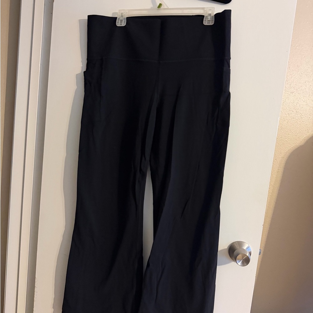 Athleta Black Salutation Stash Flare Pants